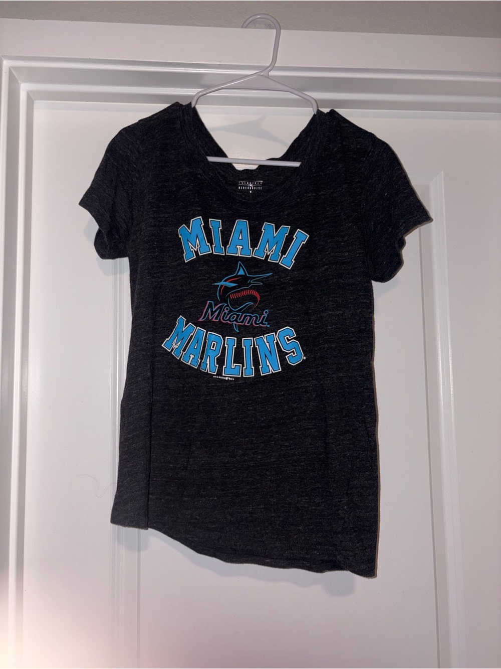 New Era Miami Marlins Black Short Sleeve Graphic Tee
